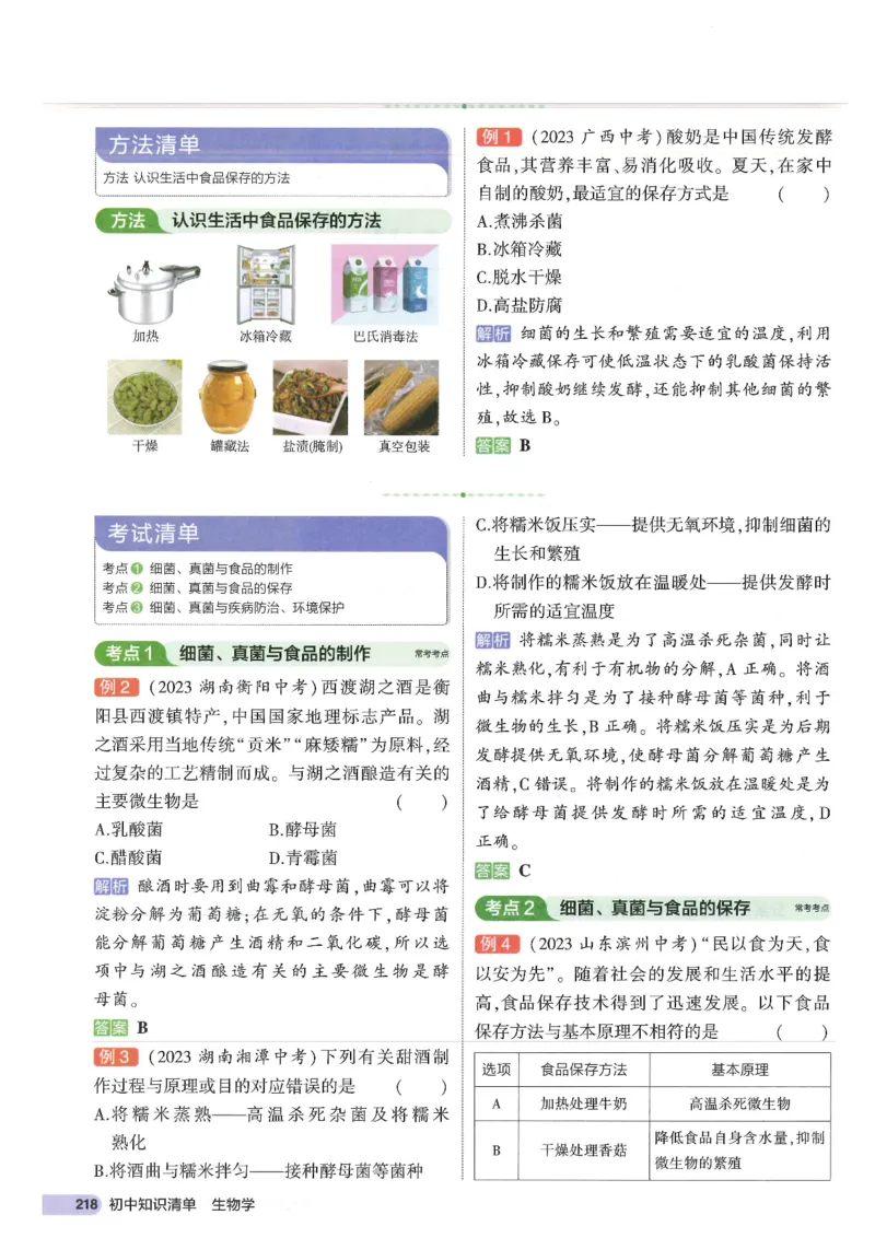 2025版《53初中知识清单》-生物_初中全科《53初中知识清单》2025版
