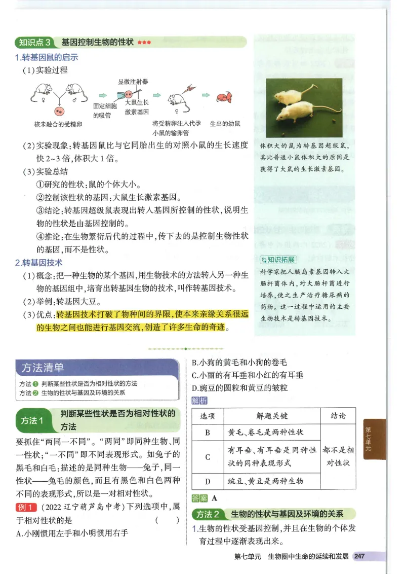 2025版《53初中知识清单》-生物_初中全科《53初中知识清单》2025版