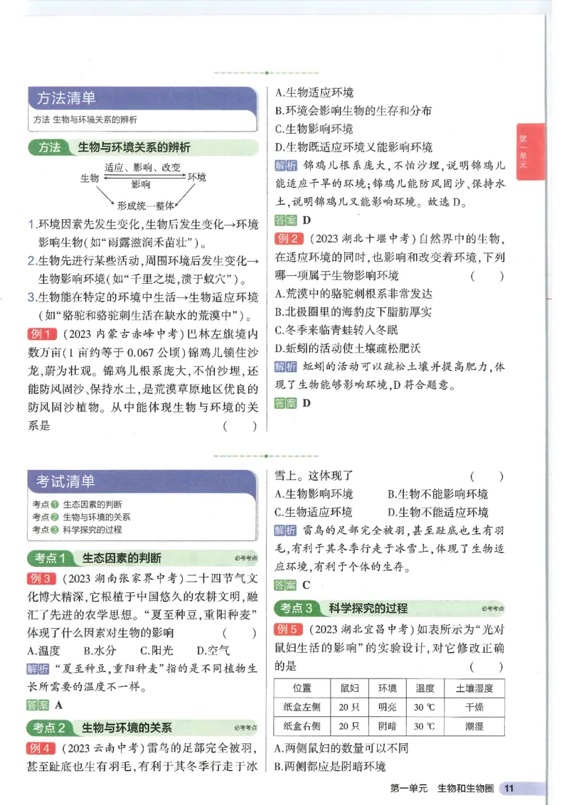2025版《53初中知识清单》-生物_初中全科《53初中知识清单》2025版