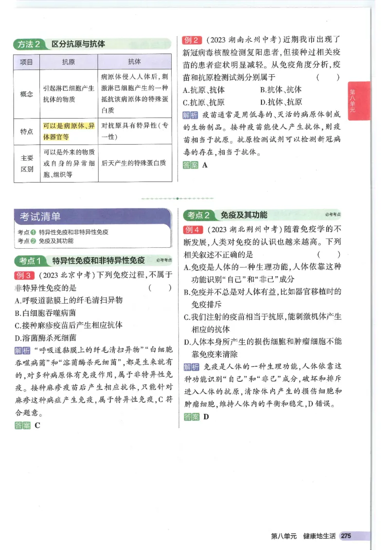 2025版《53初中知识清单》-生物_初中全科《53初中知识清单》2025版