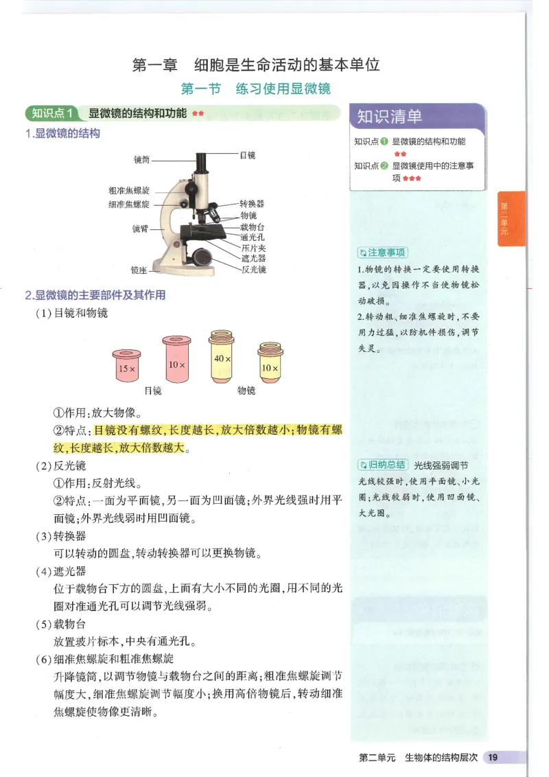 2025版《53初中知识清单》-生物_初中全科《53初中知识清单》2025版
