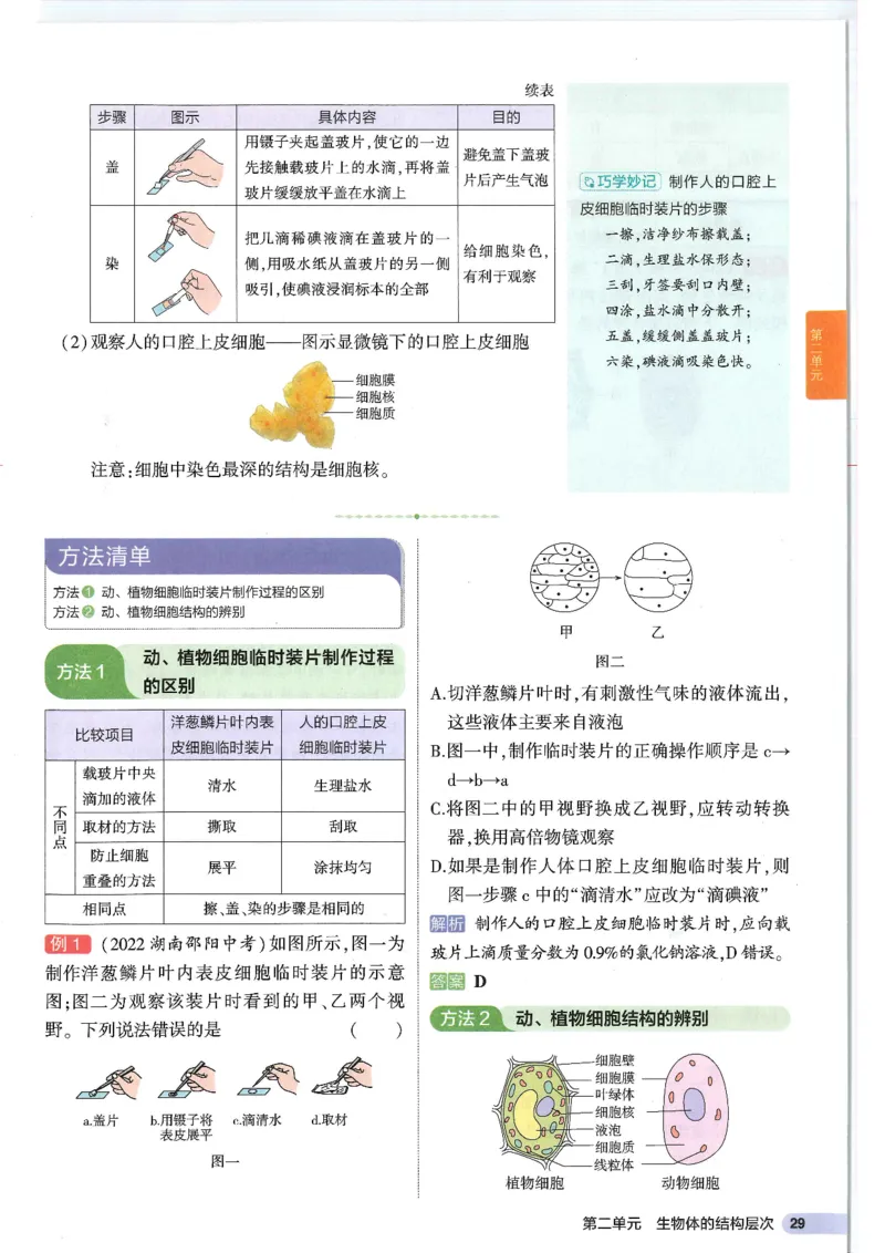 2025版《53初中知识清单》-生物_初中全科《53初中知识清单》2025版