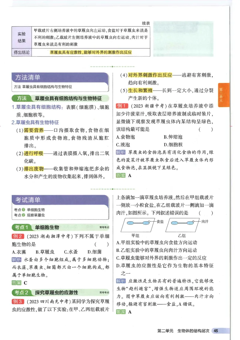 2025版《53初中知识清单》-生物_初中全科《53初中知识清单》2025版