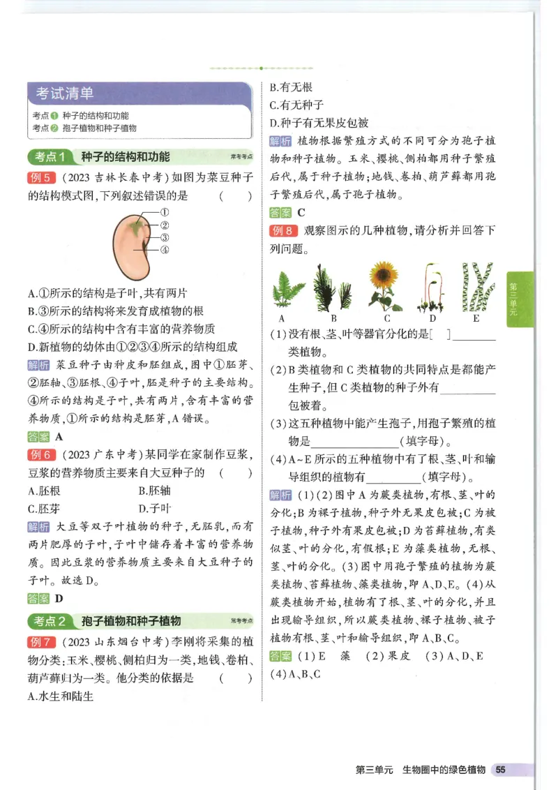 2025版《53初中知识清单》-生物_初中全科《53初中知识清单》2025版