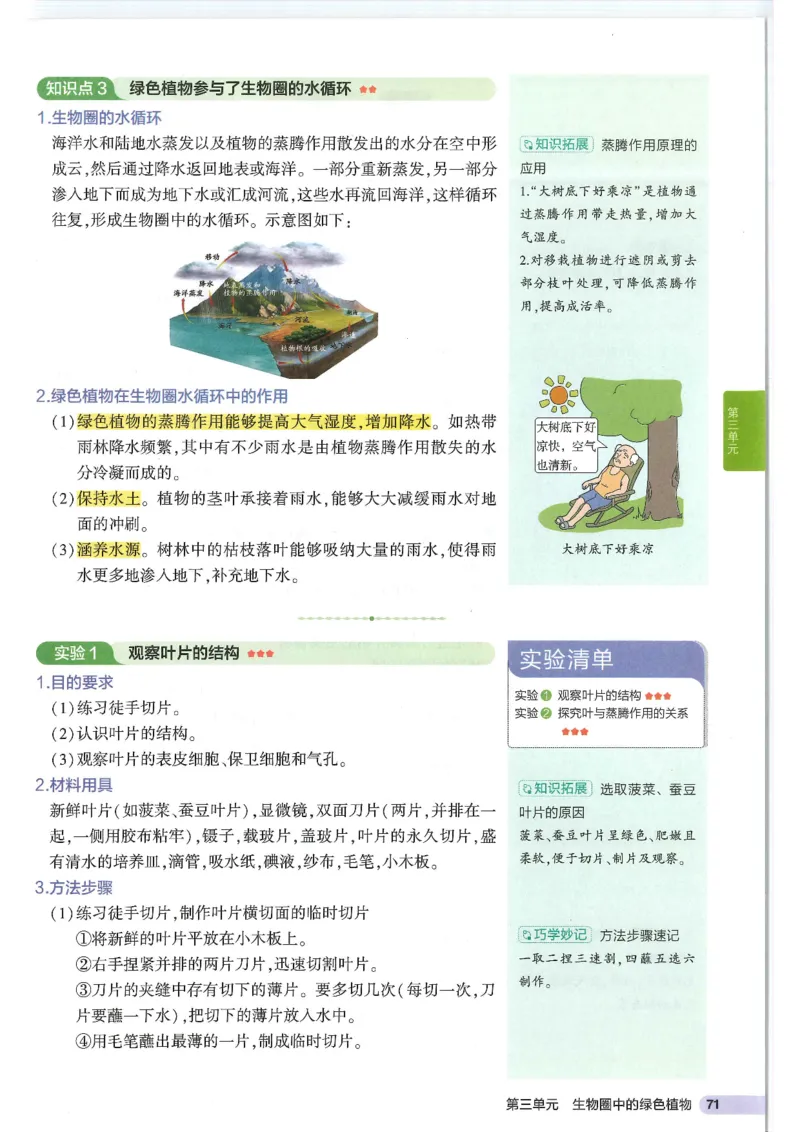 2025版《53初中知识清单》-生物_初中全科《53初中知识清单》2025版