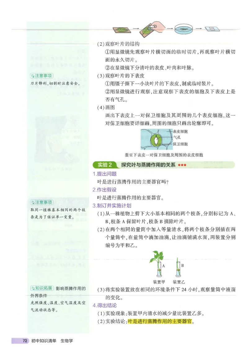 2025版《53初中知识清单》-生物_初中全科《53初中知识清单》2025版