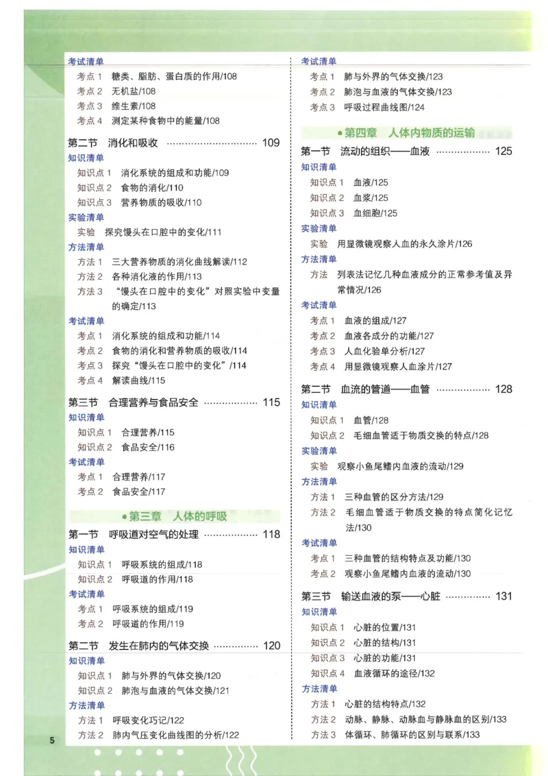 2025版《53初中知识清单》-生物_初中全科《53初中知识清单》2025版