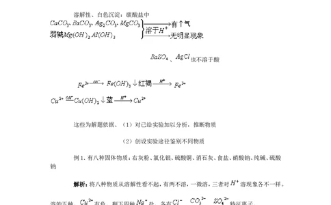 竞赛专题辅导8：物质的鉴别与推断_初中化学_01.人教版初中化学_01.初中化学课件PPT--教案--试题_初中化学全套_化学试题_初中化学竞赛专题辅导