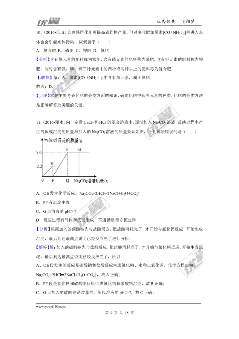 （第二辑）第11单元盐化肥_初中化学_01.人教版初中化学_01.初中化学课件PPT--教案--试题_初中化学全套(课件--教案--配套)_18年初中化学9年级上_18秋九化上(RJ)--7.复习资料_4.真题汇编