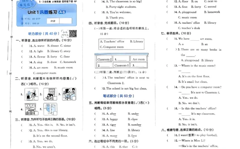 2024春五三全优卷4下英语（人教）_26春四年级上下册人教版_四上英语合集人教版PEP英语四年级上册新教材（教学视频+课件+动画+音频+练习+教案）_17练习资料_《53全优卷》