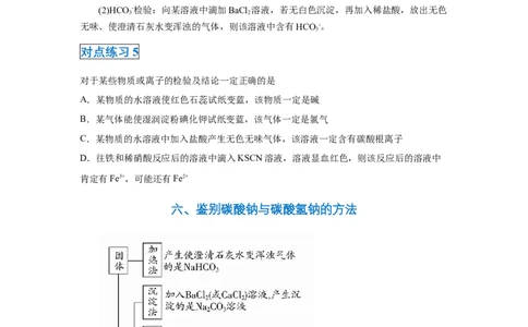 第二章第一节钠及其化合物-2020-2021学年高一化学期末复习节节高（人教版2019必修第一册）（原卷版）_高化_2025春-人教版高中化学_01新版高中化学必修一_6.期末复习_期末复习讲义