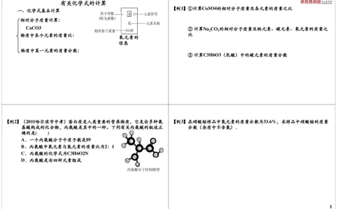 有关化学式的计算_初中化学_01.人教版初中化学_03.初中化学专项视频_[9999]2013学年秋季初三化学满分冲刺班15讲陈潭飞_第7讲有关化学式的计算