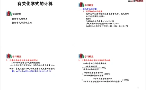 有关化学式的计算-讲义_初中化学_01.人教版初中化学_02.初中化学教学视频_2.初中化学--教学视频--带讲义_初三化学年卡55讲_[9998]初三上学期化学拓展提高（秋季）15江成
