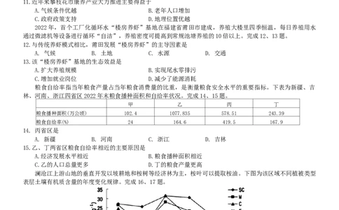 2024届浙江省县域教研联盟高三三模地理试题_2024年5月_01按日期_11号_2024届浙江省县域教研联盟高三下学期二模_2024届浙江省县域教研联盟高三三模地理试题