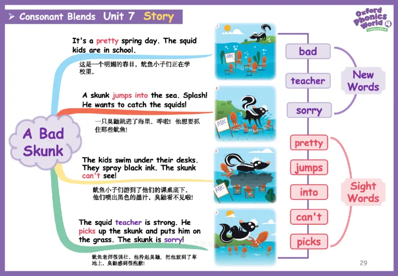 OPW4思维导图_《小学思维导图》_思维导图语数英第二套_英语_自然拼读1-5级思维导图