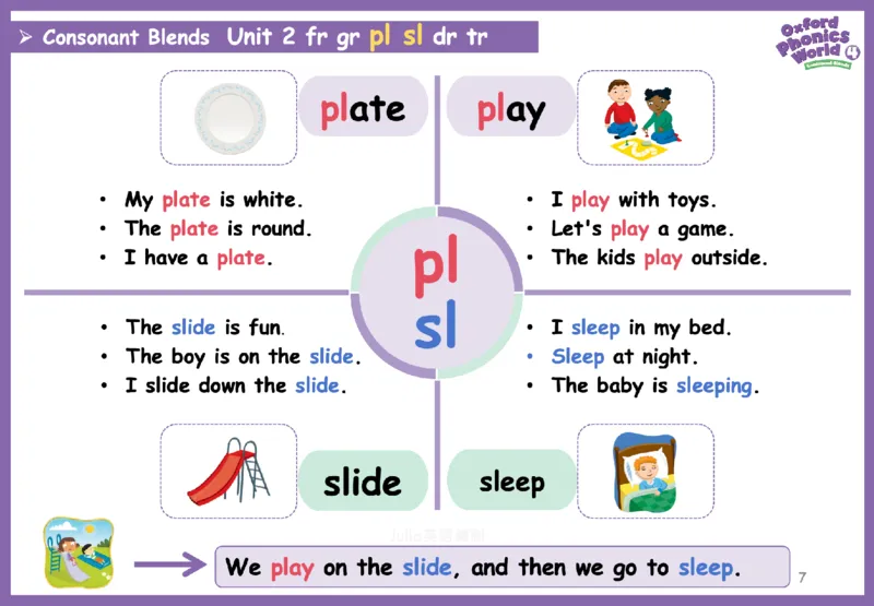 OPW4思维导图_《小学思维导图》_思维导图语数英第二套_英语_自然拼读1-5级思维导图