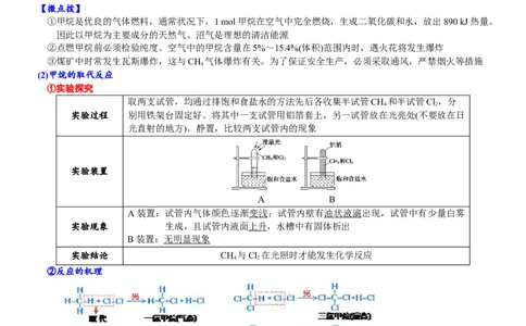 课时7.1.1碳原子的成键特点与烷烃-2020-2021学年高一化学必修第二册精品讲义（新教材人教版）_高化_2025春-人教版高中化学_02新版高中化学必修二_7.精品讲义