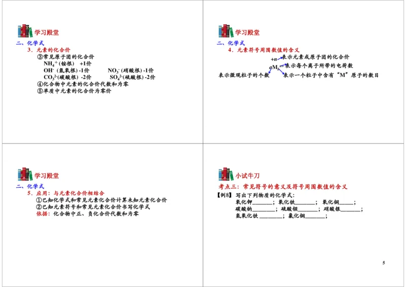 常见化学符号的规范性应用（元素符号周围数值的含义、化学式的意义）_初中化学_01.人教版初中化学_03.初中化学专项视频_104302013学年秋季初三化学满分冲刺班15讲