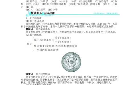 新人教版九年级化学上册例题精讲：第3单元课题2原子的结构_初中化学_01.人教版初中化学_01.初中化学课件PPT--教案--试题_初中化学全套_化学教案