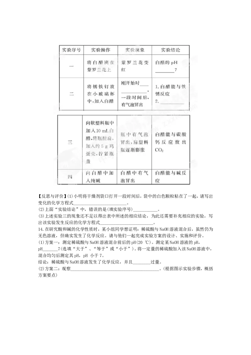 （人教版）九年级下册：第10单元常见的酸和碱检测&bull;知能升级_初中化学_01.人教版初中化学_01.初中化学课件PPT--教案--试题_初中化学18年试卷_人教版九年级化学下册2018