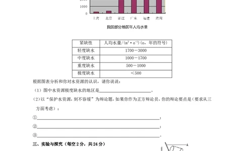 第四单元自然界的水单元测试题(1)_初中化学_01.人教版初中化学_01.初中化学课件PPT--教案--试题_初中化学&mdash;课件&mdash;教案&mdash;试题-推荐_9年级上课件教案试题_9年级上试题_第4单元