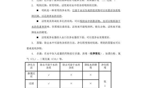 第三单元自然界的水_初中化学_01.人教版初中化学_10.初中化学知识点_初中最全化学知识点归纳总结_化学知识点