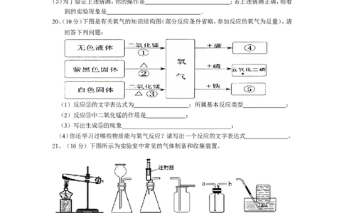我们周围的空气单元测试试卷_初中化学_01.人教版初中化学_01.初中化学课件PPT--教案--试题_初中化学&mdash;课件&mdash;教案&mdash;试题-推荐_9年级上课件教案试题_9年级上试题_第2单元