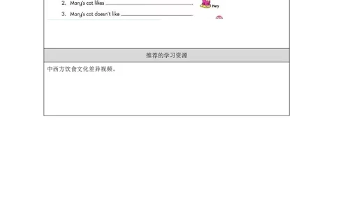 10Unit5IlikenoodlesLesson2_国家课_学习任务单_26春四年级上下册人教版_四上英语合集人教版PEP英语四年级上册新教材（教学视频+课件+动画+音频+练习+教案）_17练习资料_《小学英语》