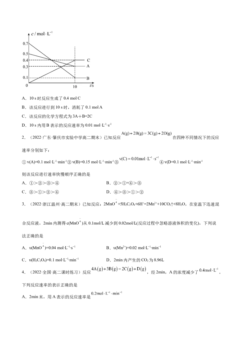 第二章章末归纳总结-（人教版2019选择性必修1）（原卷版）_高化_595801221724高中化学新人教版选择性必修一二三电子版教案PPT课件高中试卷_选择性必修1册（人教版）_专项练习