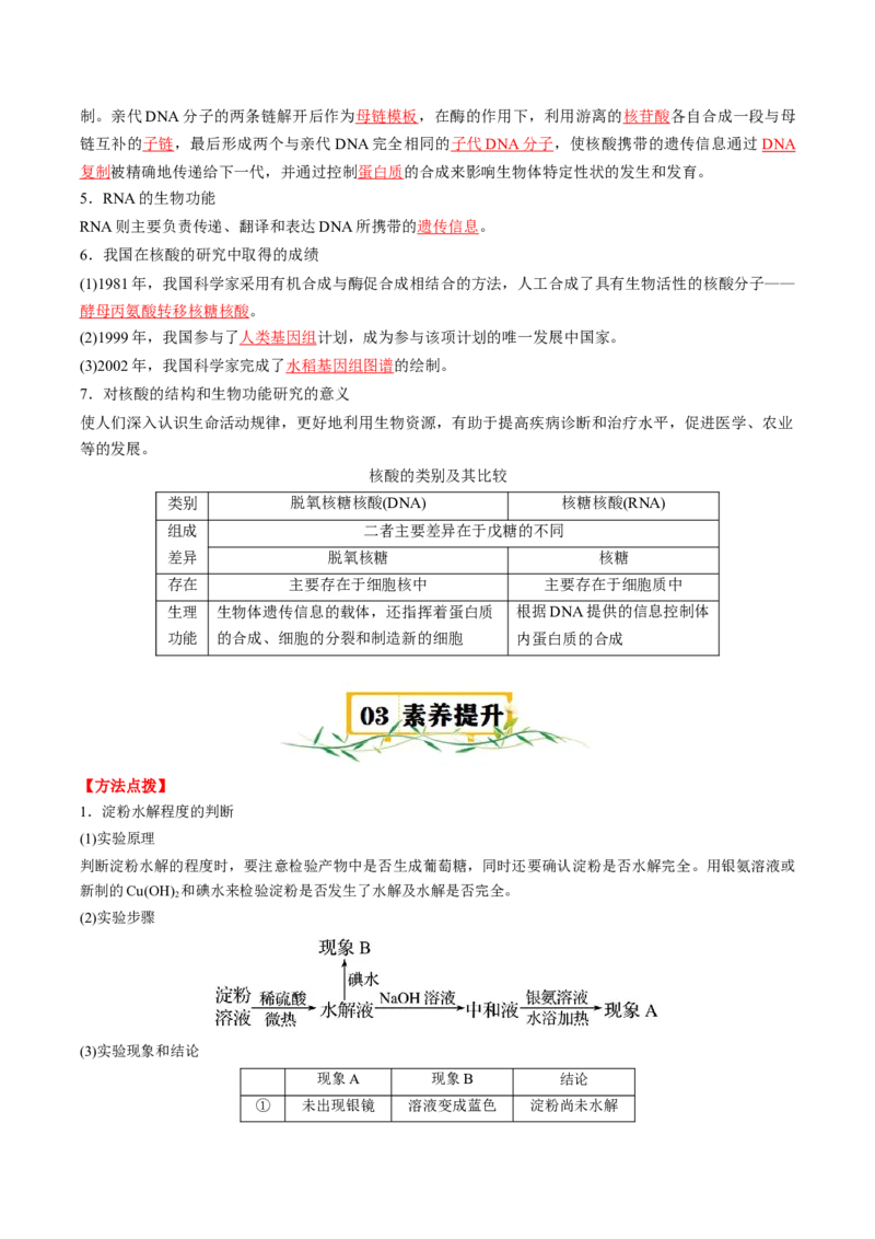 第四章生物大分子速记清单-（人教版2019选择性必修3）（教师版）_高化_595801221724高中化学新人教版选择性必修一二三电子版教案PPT课件高中试卷_选择性必修3册（人教版）_知识清单