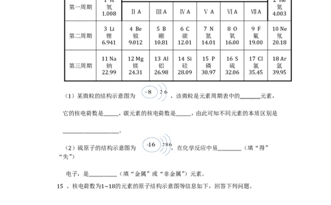 第三单元__物质构成的奥秘_检测题_初中化学_01.人教版初中化学_01.初中化学课件PPT--教案--试题_初中化学&mdash;课件&mdash;教案&mdash;试题-推荐_9年级上课件教案试题_9年级上试题_第3单元
