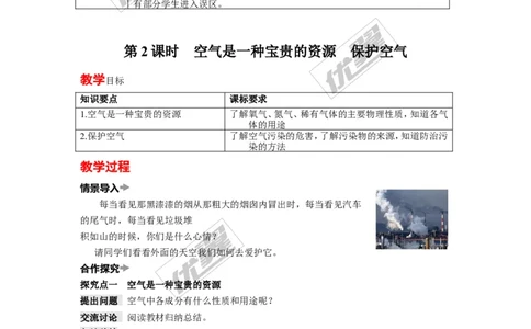 课题1空气_初中化学_01.人教版初中化学_01.初中化学课件PPT--教案--试题_初中化学全套(课件--教案--配套)_18年初中化学9年级上_18秋九化上(RJ)--2.精品教案_2.第二单元我们周围的空气