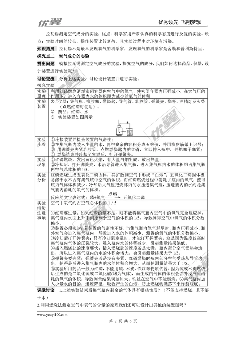 课题1空气_初中化学_01.人教版初中化学_01.初中化学课件PPT--教案--试题_初中化学全套(课件--教案--配套)_18年初中化学9年级上_18秋九化上(RJ)--2.精品教案_2.第二单元我们周围的空气
