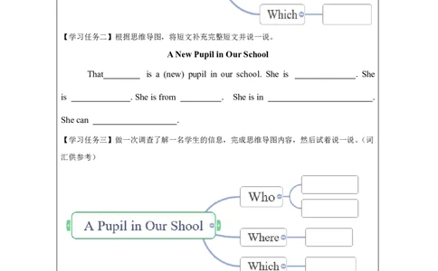 3Unit2OurSchoolPartA_国家课_学习任务单_26春四年级上下册人教版_四上英语合集人教版PEP英语四年级上册新教材（教学视频+课件+动画+音频+练习+教案）_17练习资料_《小学英语》