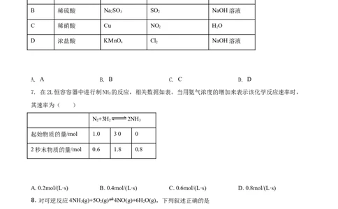 精品解析：北京市首都师范大学附属中学2019-2020学年高一下学期结业考试（期末）化学试题（原卷版）_高化_2025春-人教版高中化学_02新版高中化学必修二_5.试卷习题_期中期末真题