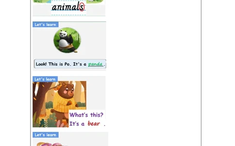 20Unit7ArethesebearsPartA_国家课_学习任务单_26春四年级上下册人教版_四上英语合集人教版PEP英语四年级上册新教材（教学视频+课件+动画+音频+练习+教案）_17练习资料_《小学英语》