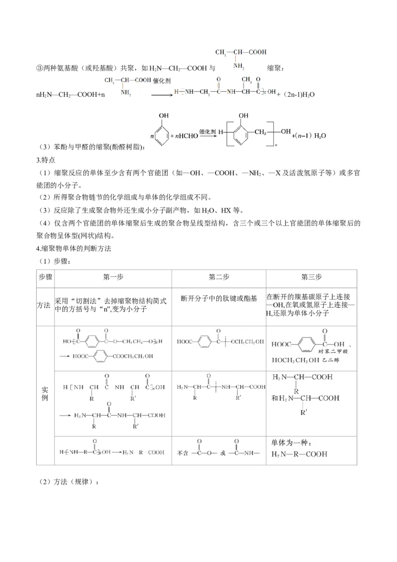 第五章合成高分子（单元知识清单）-（人教版2020选择性必修3）_高化_595801221724高中化学新人教版选择性必修一二三电子版教案PPT课件高中试卷_选择性必修3册（人教版）_知识清单