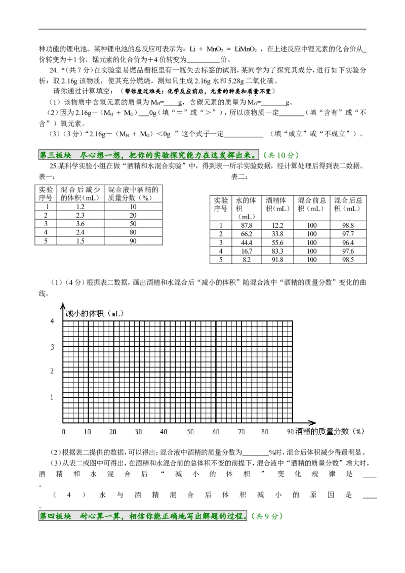 单元检测（B）_初中化学_01.人教版初中化学_01.初中化学课件PPT--教案--试题_初中化学18年试卷_人教版九年级化学上册2018_九年化学（人教版上册）练习册人(全单元期中期末)