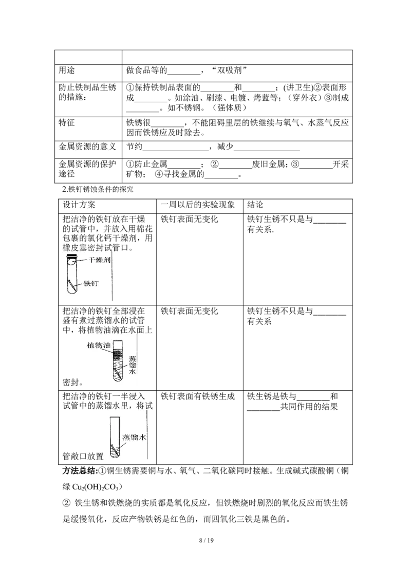 狙击中考之化学总复习：第八单元金属和金属材料_初中化学_01.人教版初中化学_07.初中化学中考总复习_狙击中考之化学总复习
