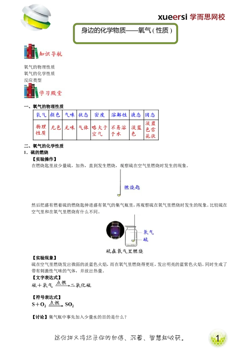 第5讲身边的化学物质&mdash;氧气（性质）_初中化学_01.人教版初中化学_02.初中化学教学视频_2.初中化学--教学视频--带讲义_初三化学年卡55讲_[9157]初三新生化学暑假班（预习领先班）