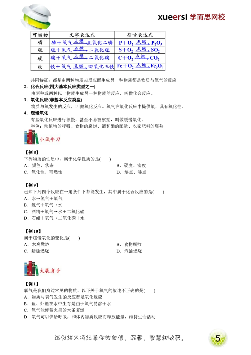 第5讲身边的化学物质&mdash;氧气（性质）_初中化学_01.人教版初中化学_02.初中化学教学视频_2.初中化学--教学视频--带讲义_初三化学年卡55讲_[9157]初三新生化学暑假班（预习领先班）