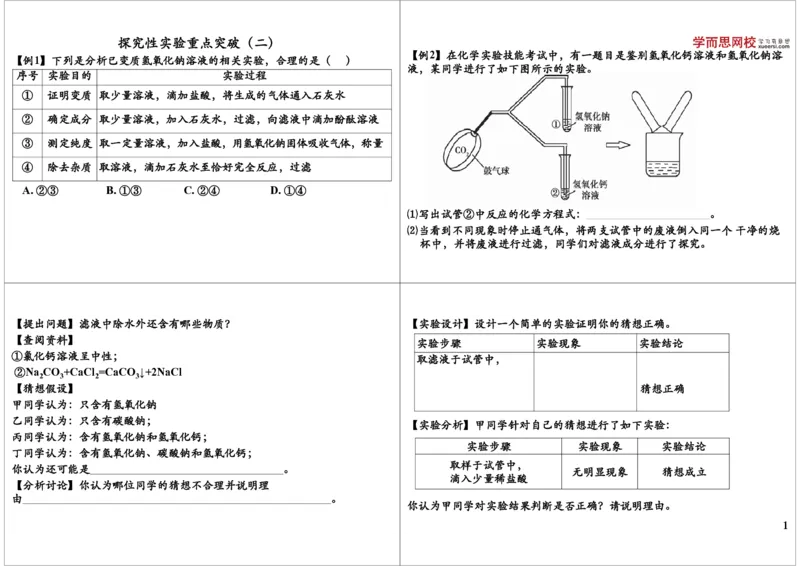 探究性实验重点突破（二）_初中化学_01.人教版初中化学_03.初中化学专项视频_8838中考化学酸碱盐综合性试题突破[5讲-陈潭飞]_酸碱盐综合性试题突破[8838]
