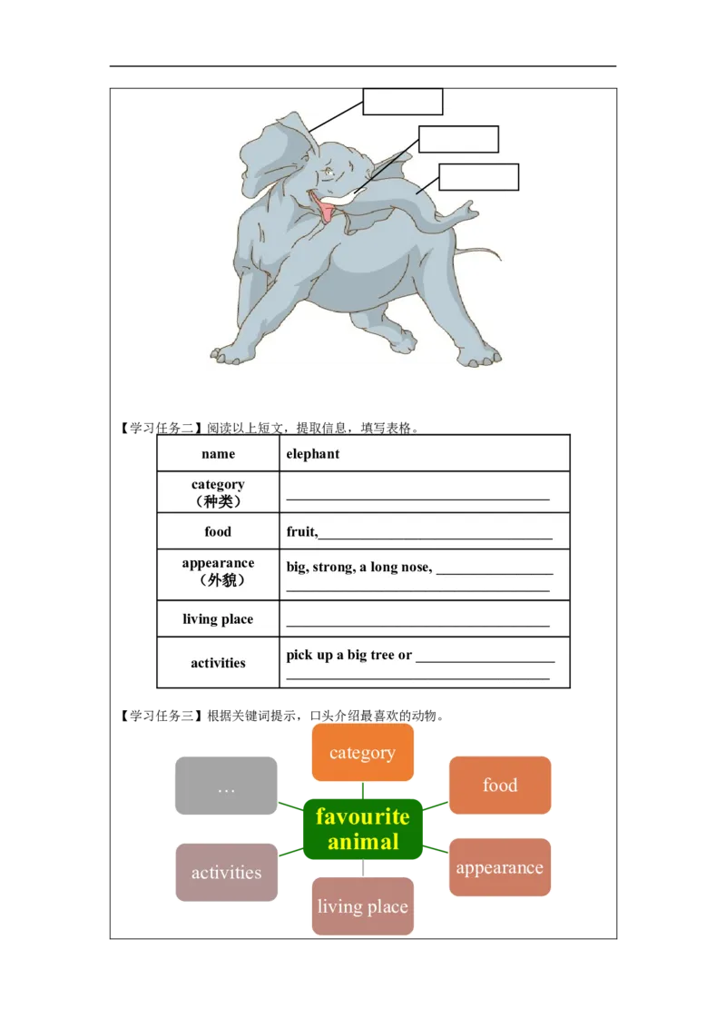 1012六年级英语(人教版)Unit+3+Animal+World+(第三课时)-3任务单_26春四年级上下册人教版_四上英语合集人教版PEP英语四年级上册新教材（教学视频+课件+动画+音频+练习+教案）_17练习资料