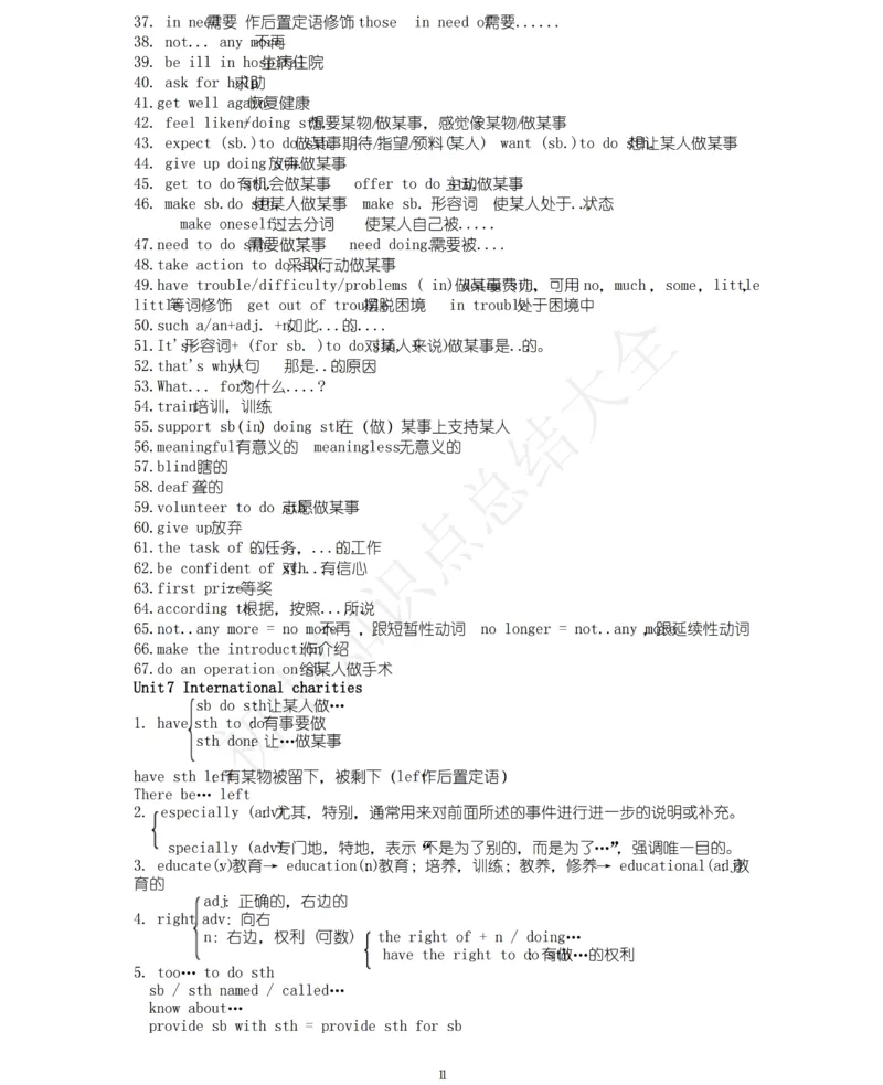 牛津译林版八年级下英语知识点总结_24秋《初中各科知识点梳理》_初中英语《知识梳理》7-9年级上下册_知识梳理_译林版初中英语7-9年级上下册知识梳理