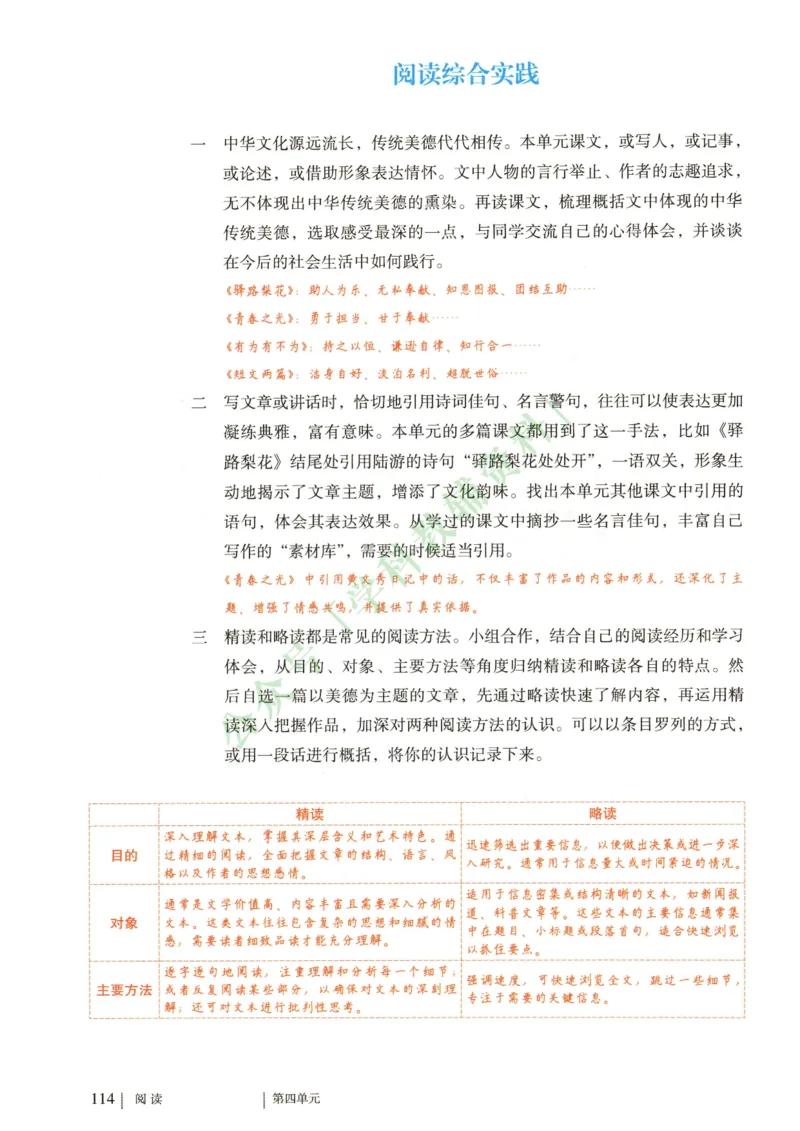 新人教版七年级语文下册课堂笔记_新人教版七下语文学习资料包_4.课堂笔记
