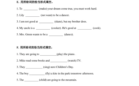 期末易错题分类汇编用所给词的恰当形式填空（冲刺篇）译林版（三起）六年级下册_专项练习