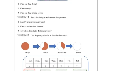 3Unit2PhysicalExercisesPartA_国家课_学习任务单_26春四年级上下册人教版_四上英语合集人教版PEP英语四年级上册新教材（教学视频+课件+动画+音频+练习+教案）_17练习资料_《小学英语》
