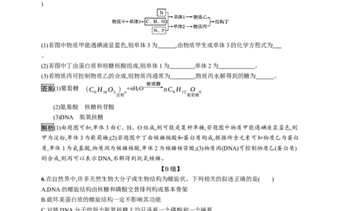 第四章　第三节　核酸_高化_2025春-人教版高中化学_05新版高中化学选择性必修3_2.课件+练习_4.3核酸课件（25张ppt）+练习（含解析）