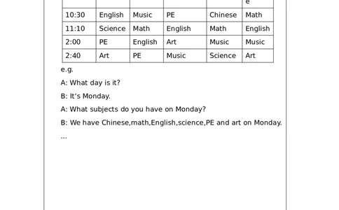 20Unit7It'sTuesday.PartA_国家课_课后练习_26春四年级上下册人教版_四上英语合集人教版PEP英语四年级上册新教材（教学视频+课件+动画+音频+练习+教案）_17练习资料_《小学英语》
