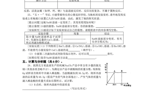 （人教版）九年级下册：九年级化学单元检测题（12~期末）_初中化学_01.人教版初中化学_01.初中化学课件PPT--教案--试题_初中化学18年试卷_人教版九年级化学下册2018